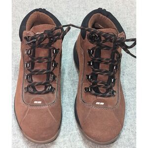 Ryka Women's Size 8 W Brown  & Black Suede Lace Up Hiking Boots Outdoor Style